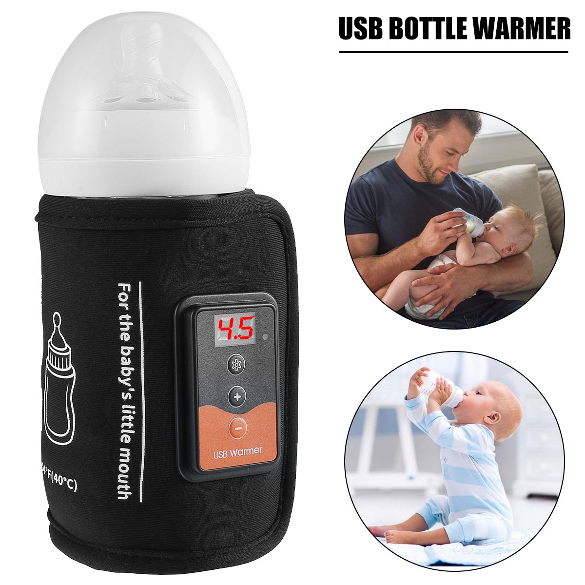 Baby Food Warmer Portable - Baby Bottle Warmer USB Powered Feeding