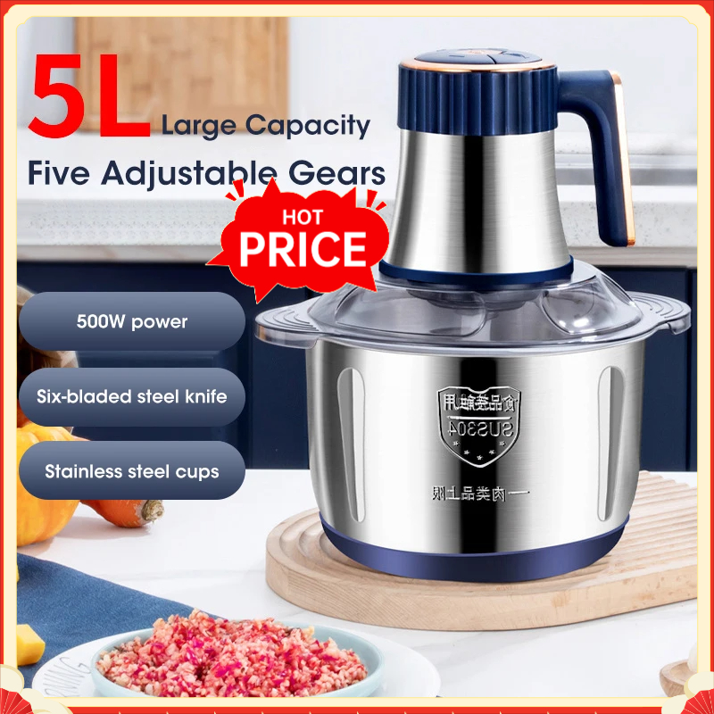 Baby Food Mill - 5L Electric Meat Grinders 304 Stainless