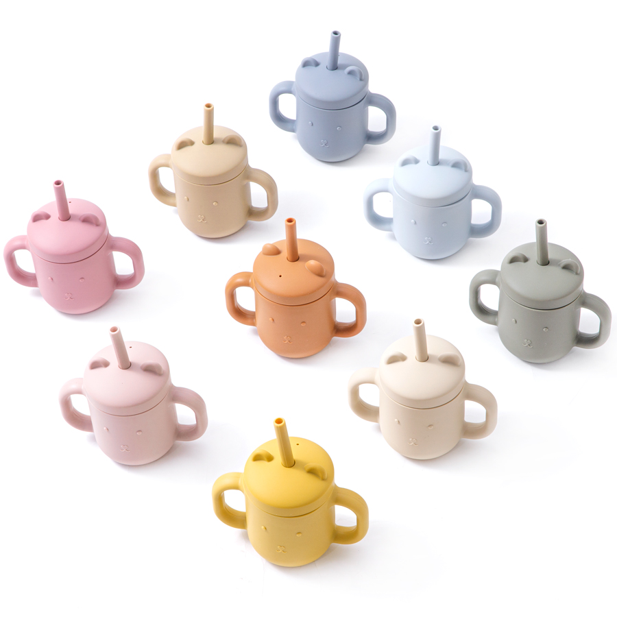 Snack Cup Toddler - 1PCS Cartoon Shape Baby Silicone Straw