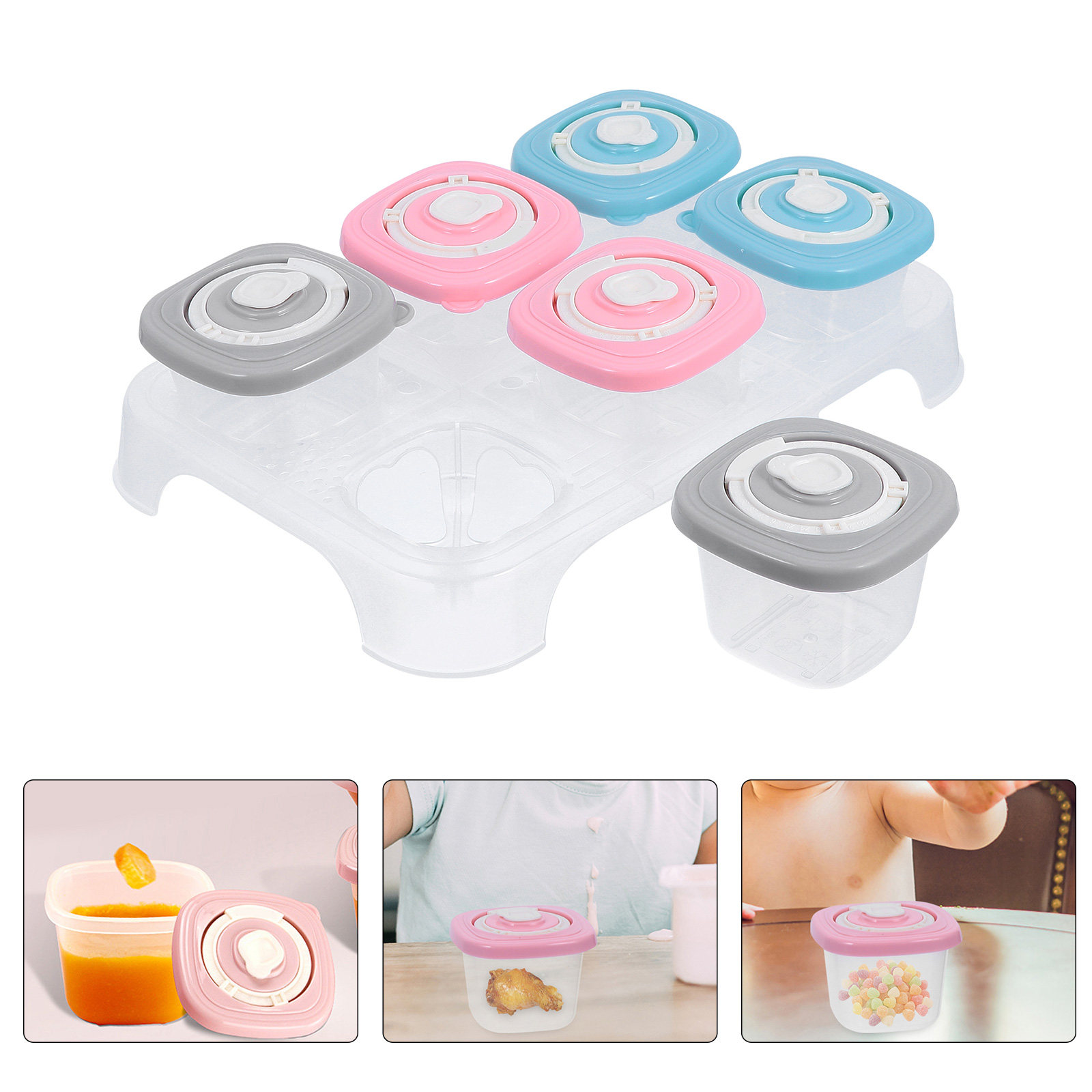 Baby Food Home - 1Set Baby Food Storage Box Blocks
