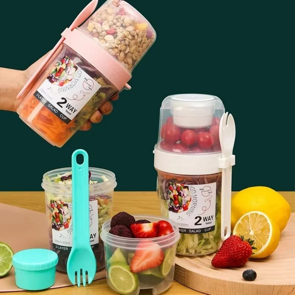 Snack Container Travel - Portable Salad Cup Breakfast Cup Food
