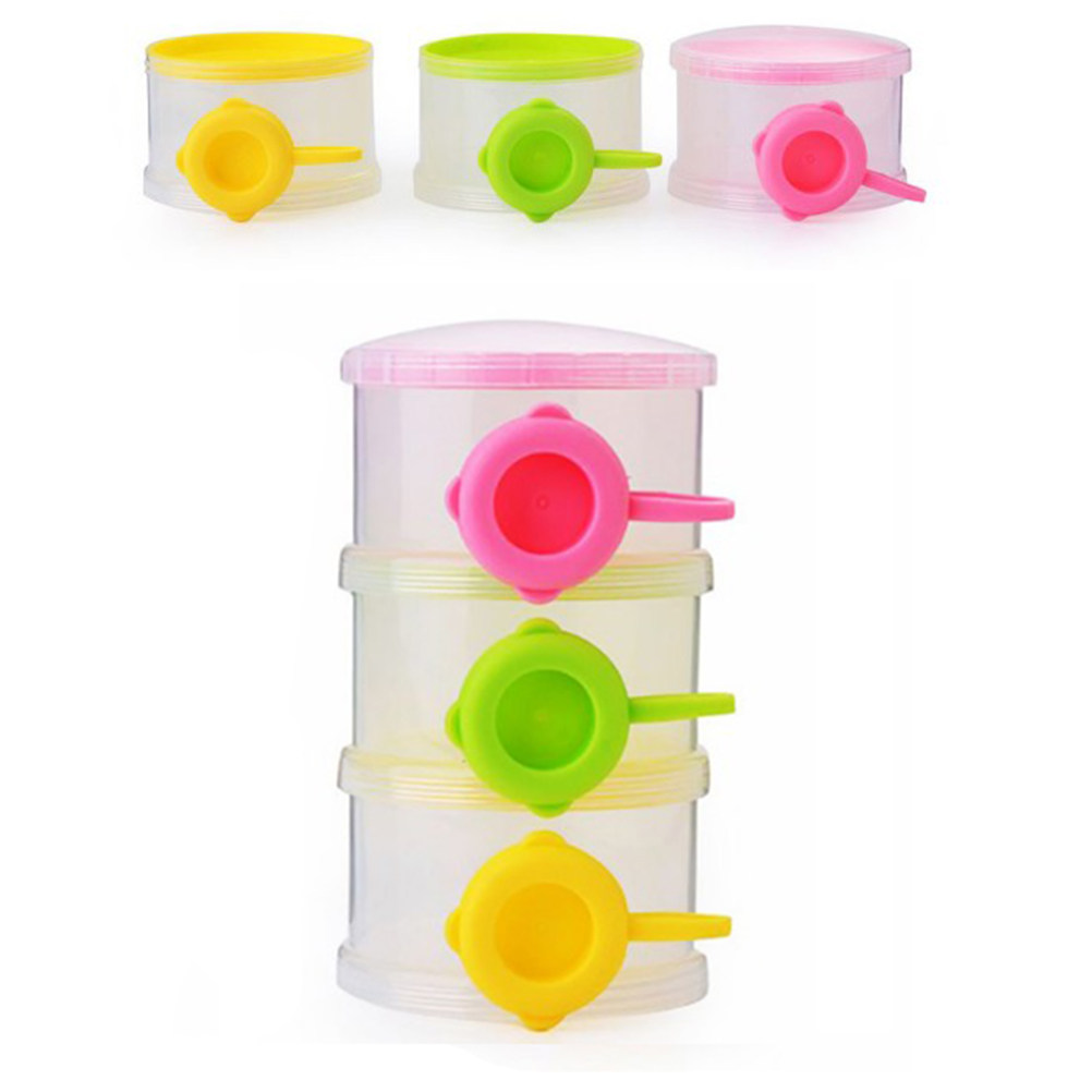Snack Container Travel - 3 Layers Portable Baby Milk Powder
