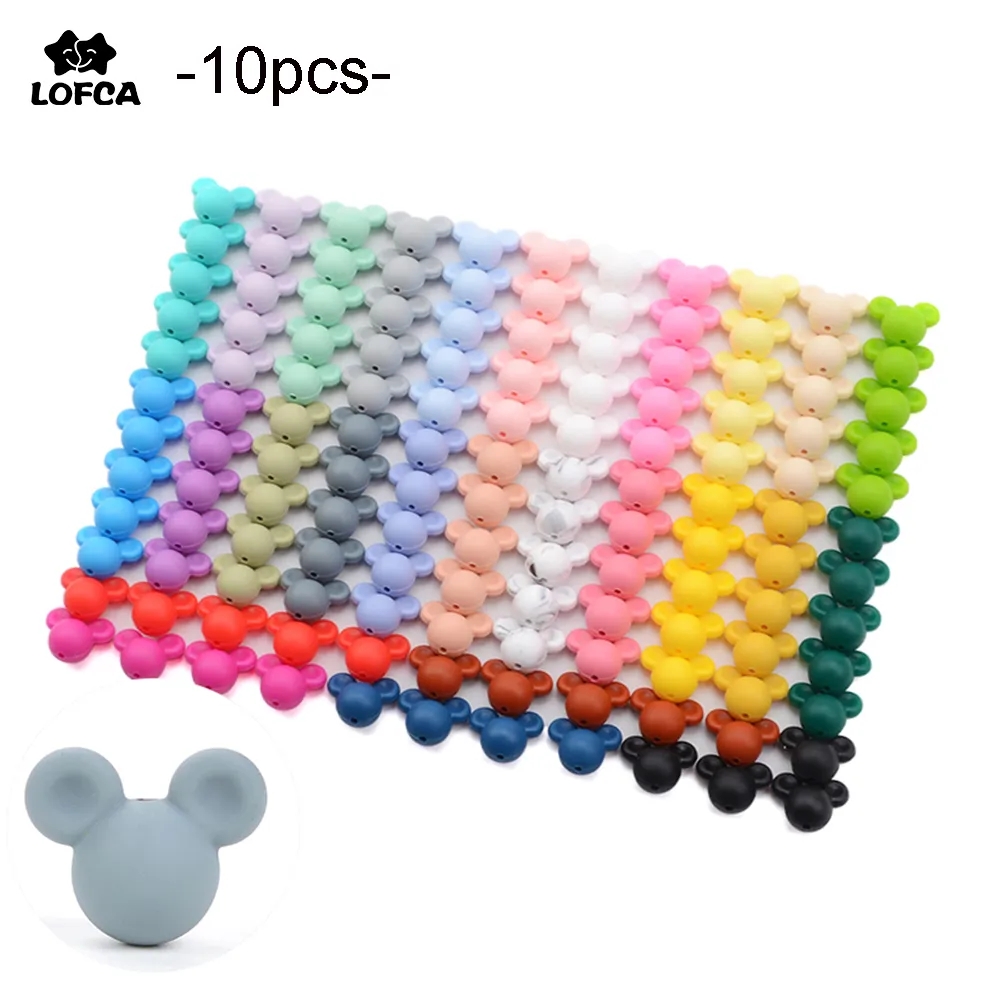 Baby 1 Year Food - LOFCA Mouse 10pcs/lot Silicone Beads Baby