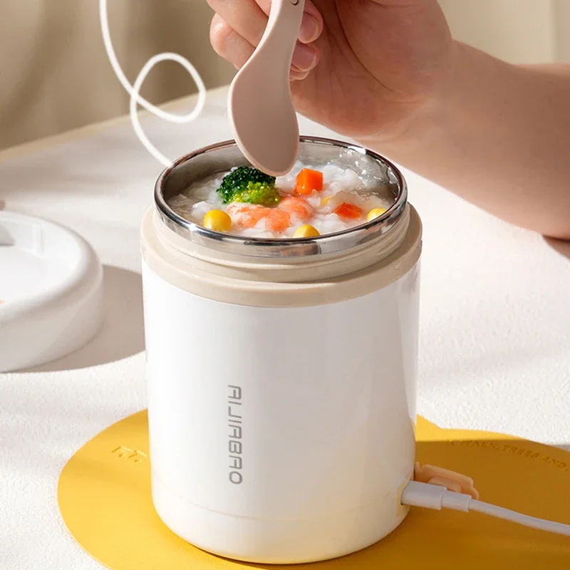 Baby Food Warmer Portable - 600ML Portable USB Electric Heating Lunch
