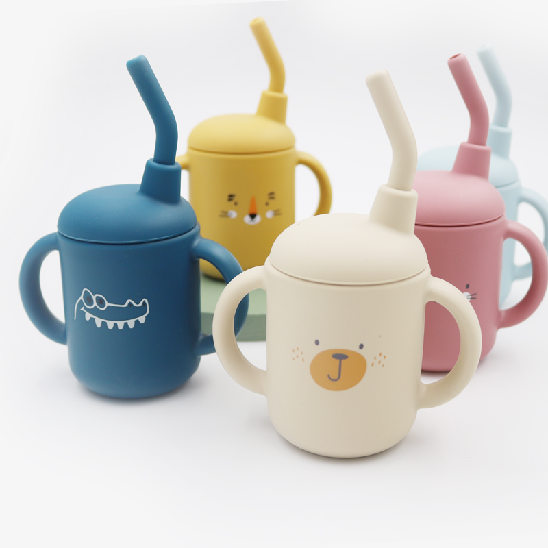 Snack Cup Toddler - New cartoon 120ML Baby Silicone Sippy