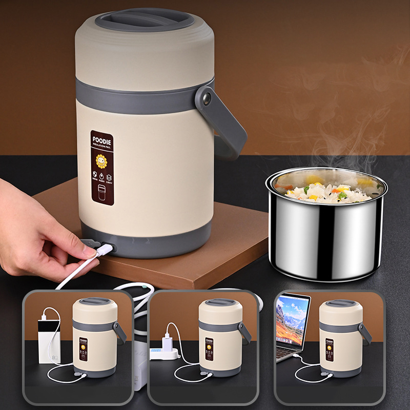 USB Electric Heated Lunch Boxe - Baby Food Warmer Portable 评论和价格