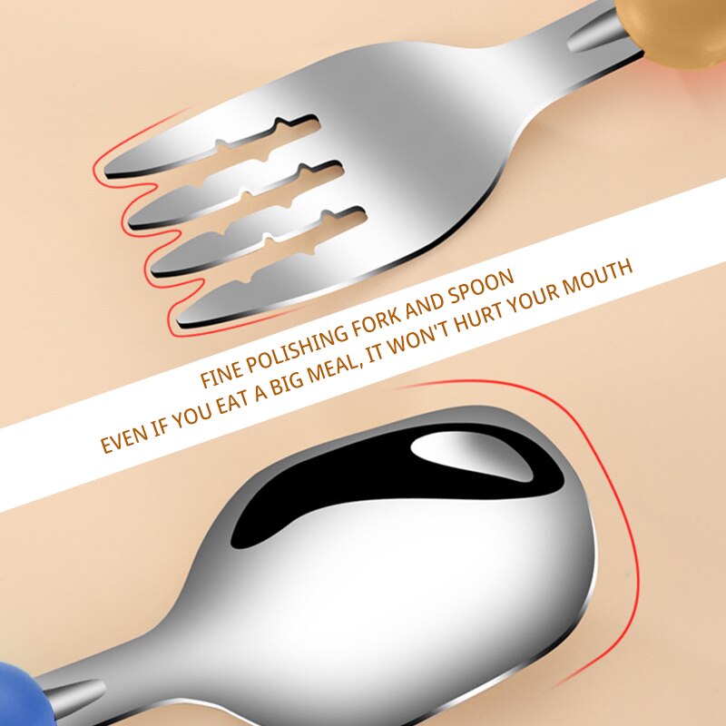 2PCSChildrens Tableware 304 Fo - Baby Food Utensils 评论和价格