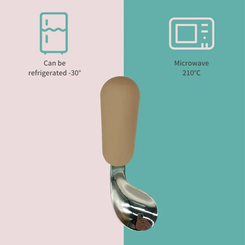 Baby Spoon Fork Set 316 Stainl - Baby Food Utensils 评论和价格