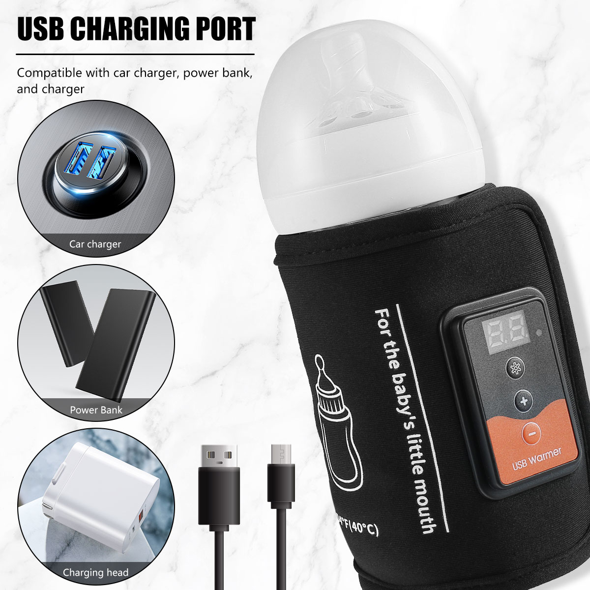 Baby Bottle Warmer USB Powered - Baby Food Warmer Portable 评论和价格