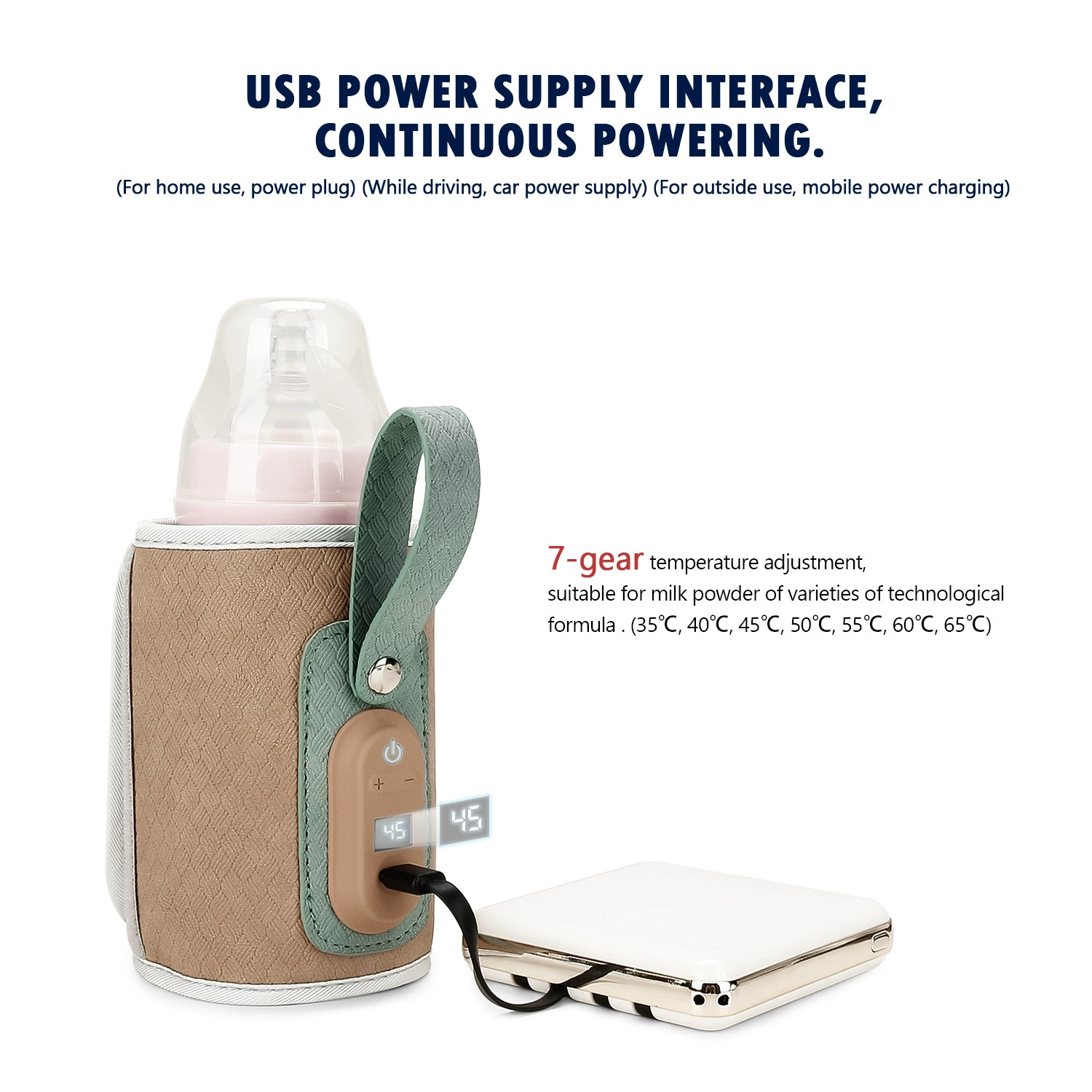 Baby Bottle Warmer Bag USB Pow - Baby Food Warmer Portable 评论和价格