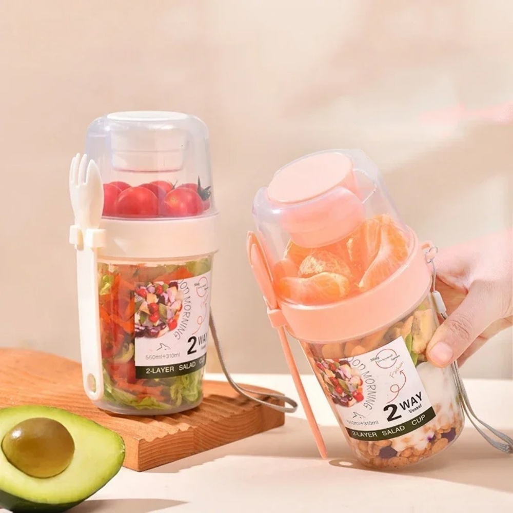 Portable Salad Cup Breakfast C - Snack Container Travel 评论和价格