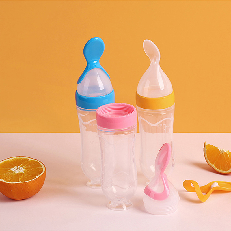 Squeezing Feeding Bottle Silic - Baby Food Utensils 评论和价格