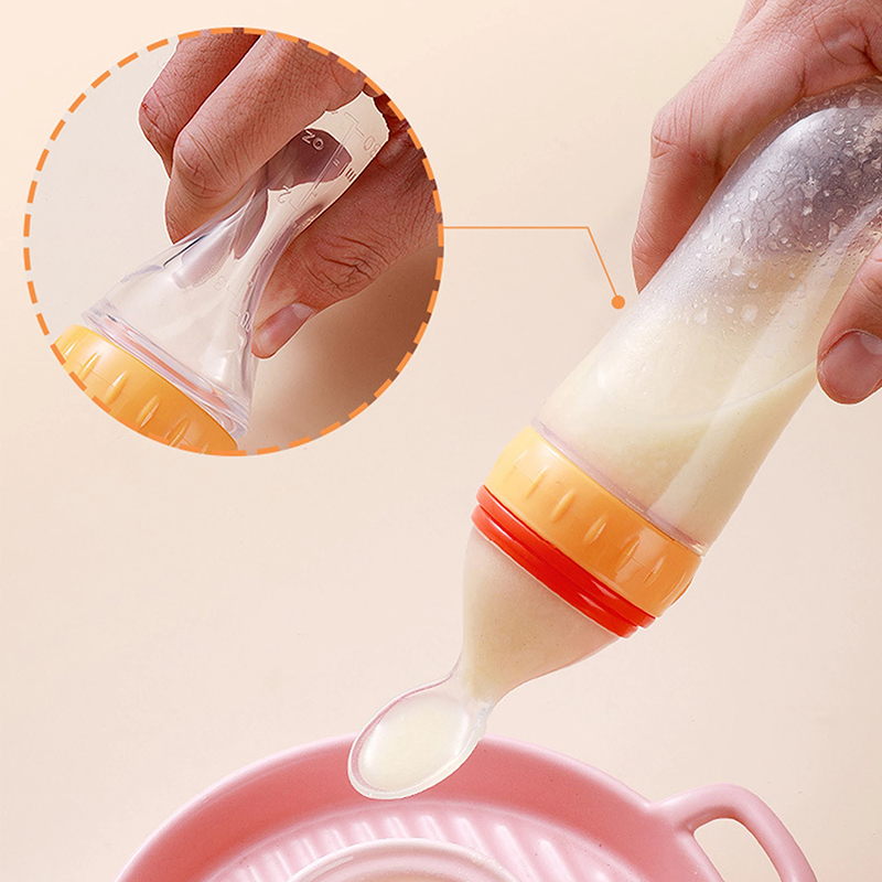 Squeezing Feeding Bottle Silic - Baby Food Utensils 评论和价格