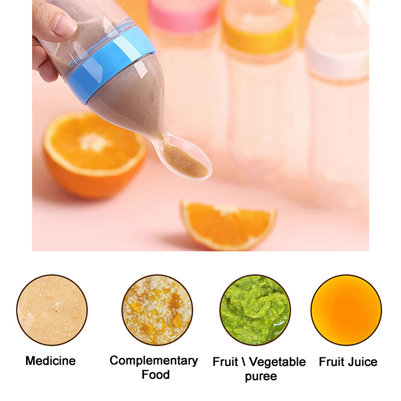 Squeezing Feeding Bottle Silic - Baby Food Utensils 评论和价格