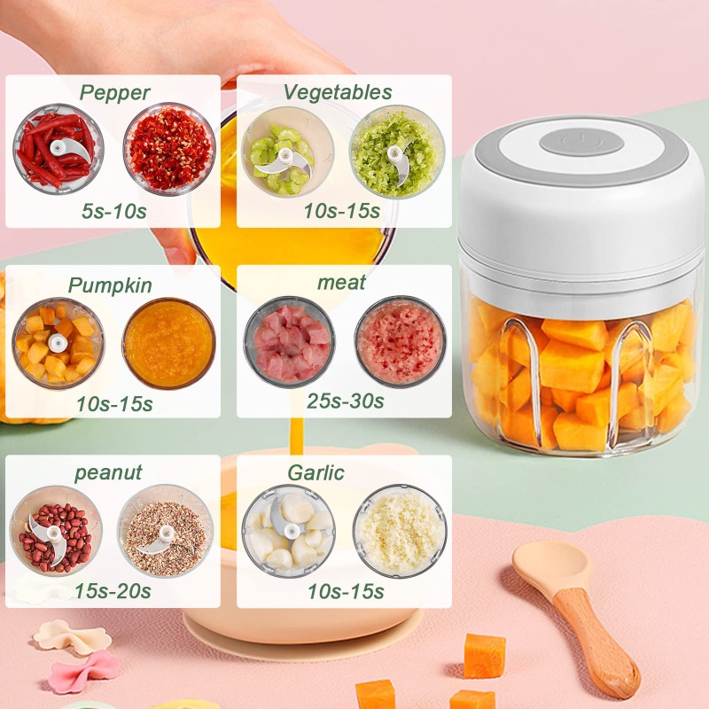 250ML Electric Garlic Grinder  - Baby Food Mill 评论和价格