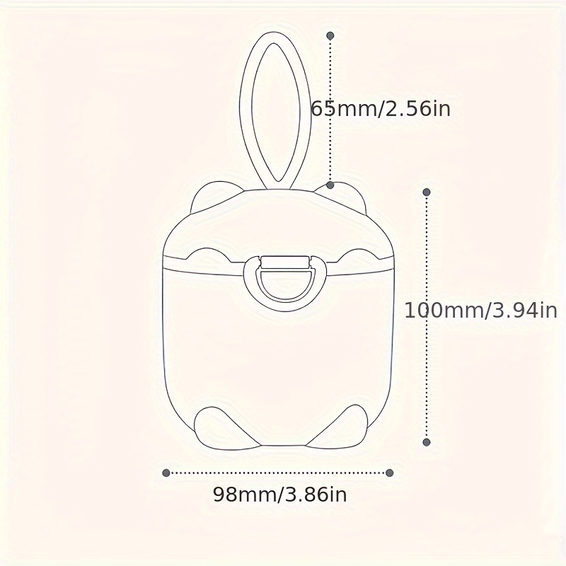 1pc Portable Four-Layer Milk P - Snack Container Travel 评论和价格