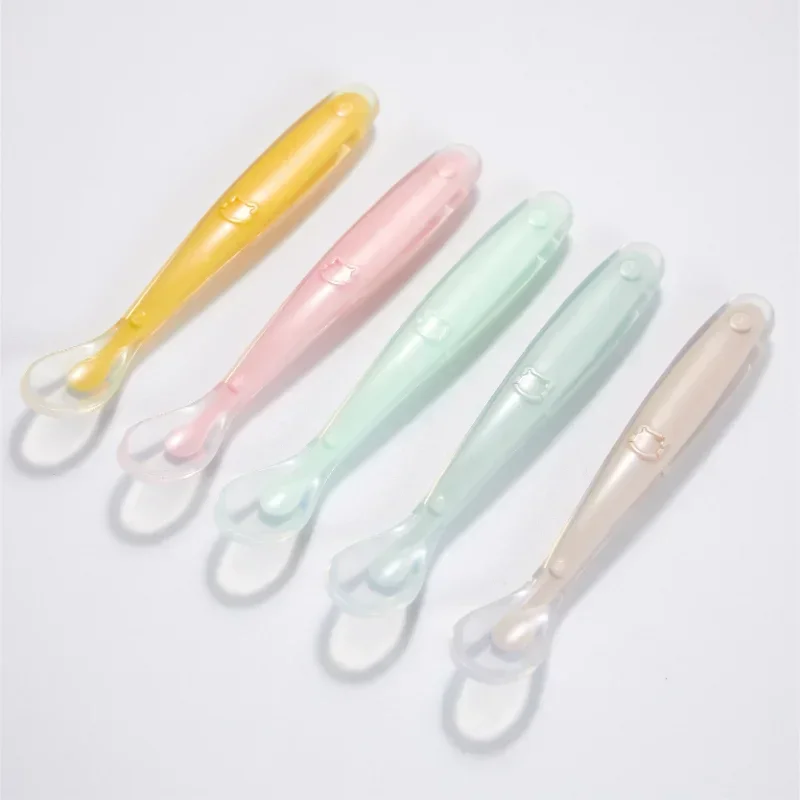 Soft Silicone Baby Spoon Toddl - Baby Food Utensils 评论和价格