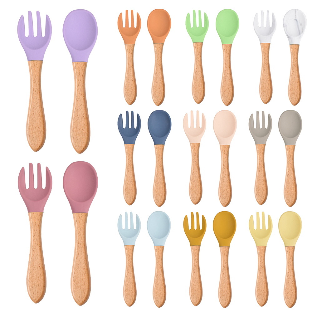 2Pcs/Set Baby Silicone Spoon F - Baby Food Utensils 评论和价格