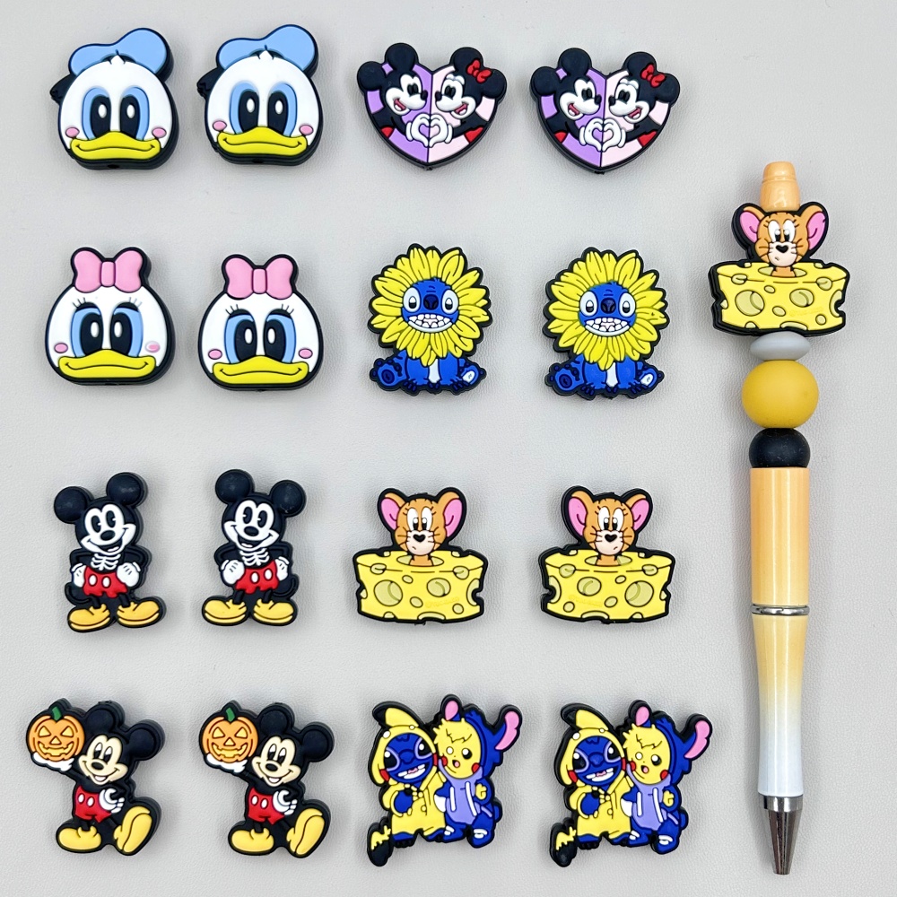 10PC DIY Cartoon Mini Silicone - Baby Food Grade 评论和价格