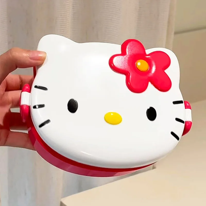 Cute Hello Kitty Shaped Lunch  - Snack Container Travel 评论和价格
