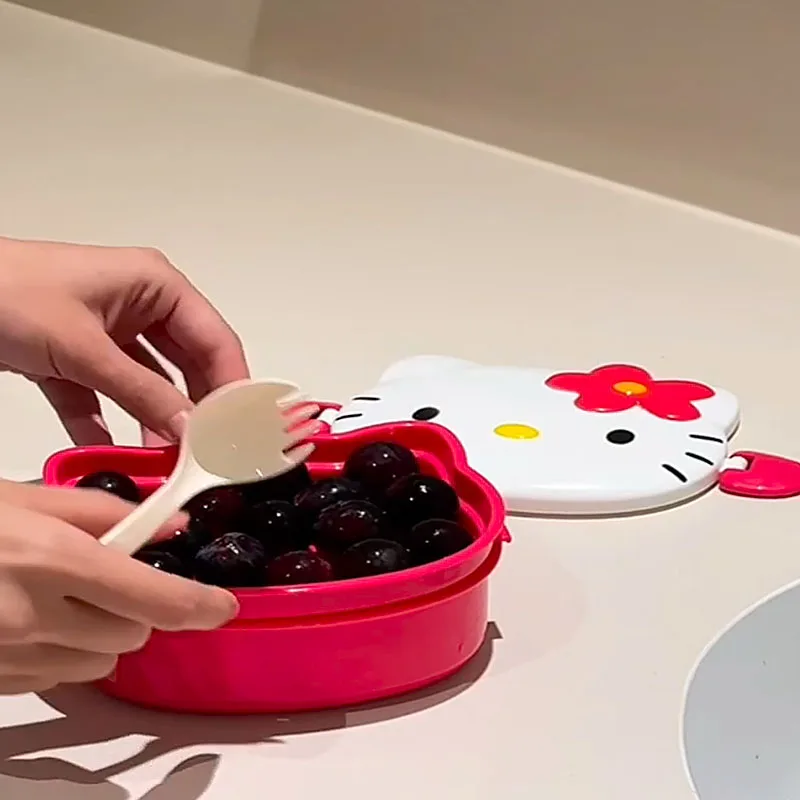 Cute Hello Kitty Shaped Lunch  - Snack Container Travel 评论和价格