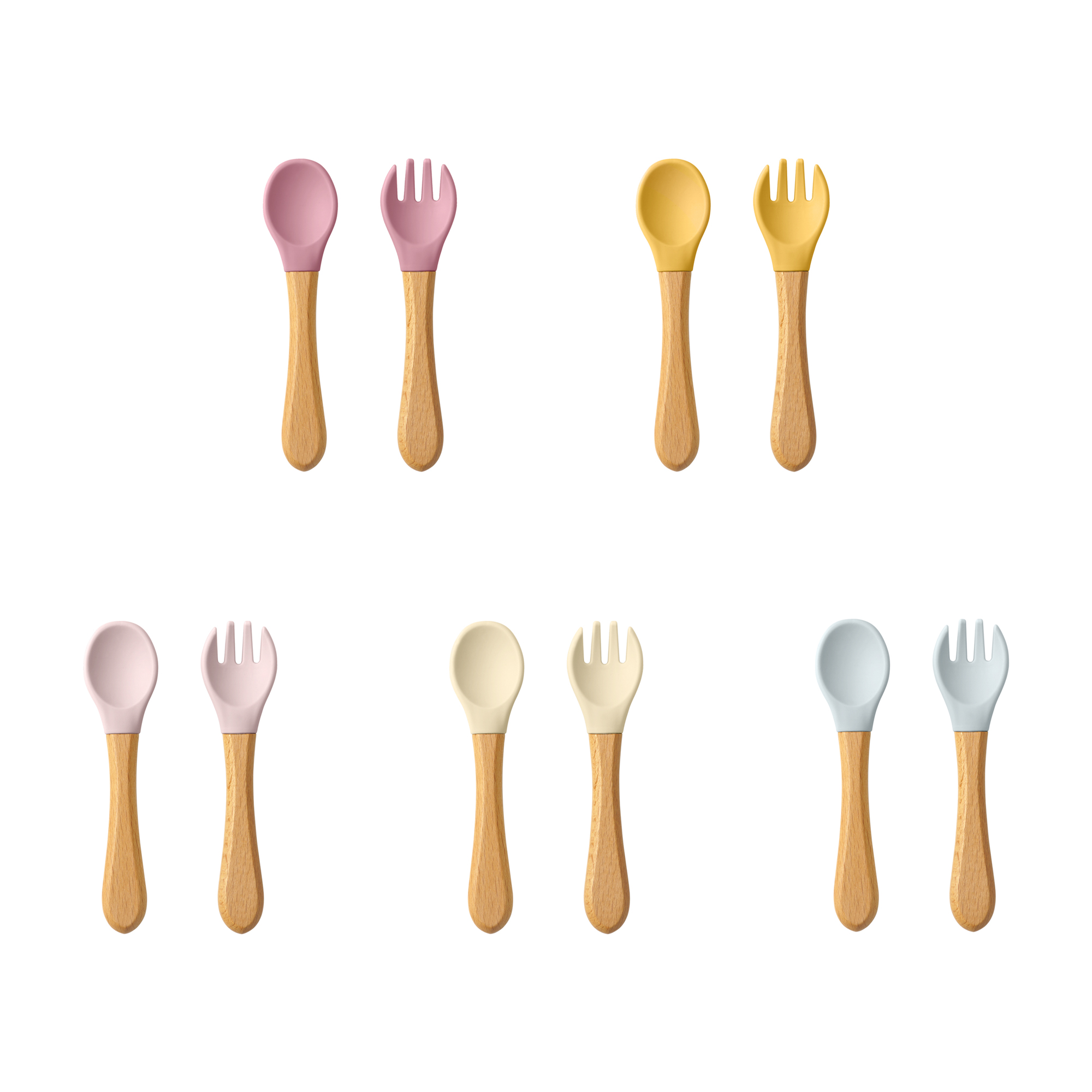 2PCS Baby Learning Spoons Uten - Baby Food Utensils 评论和价格