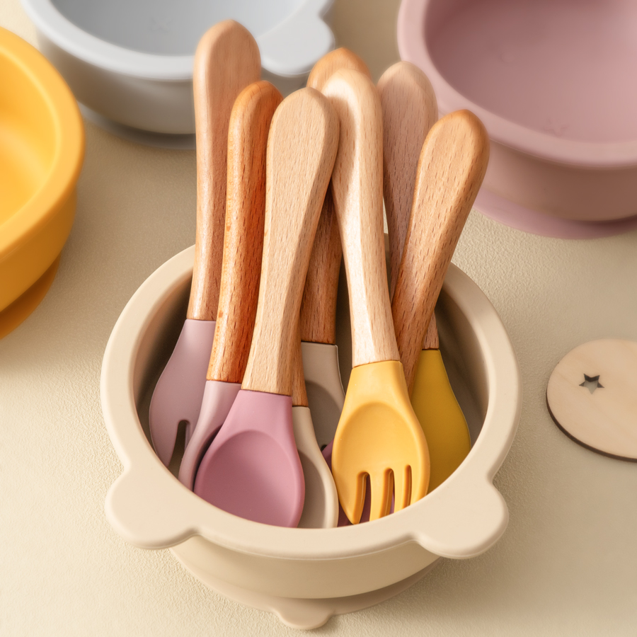 2PCS Baby Learning Spoons Uten - Baby Food Utensils 评论和价格
