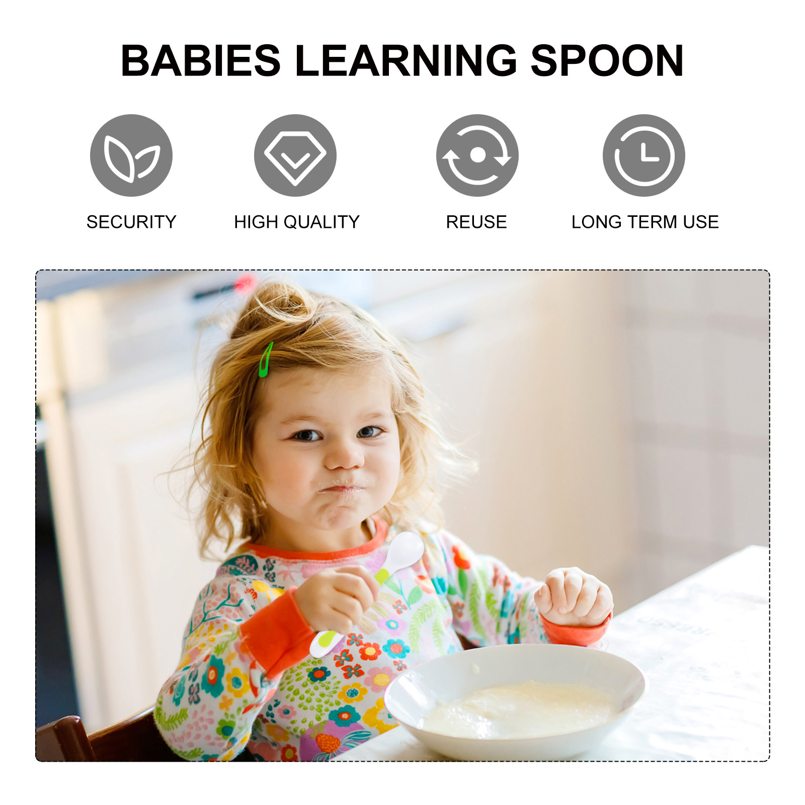 1Set Baby Spoons Forks Set Hig - Baby Food Utensils 评论和价格