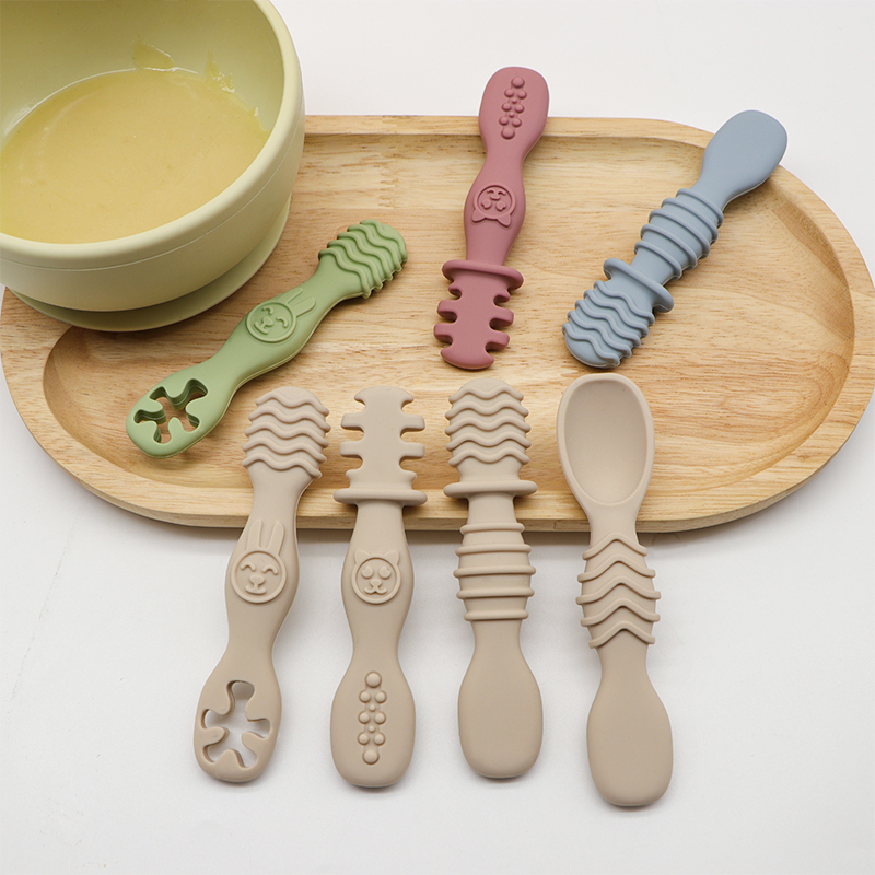 4pcs Silicone baby Food Spoon, - Baby Food For 7 Month Old 评论和价格