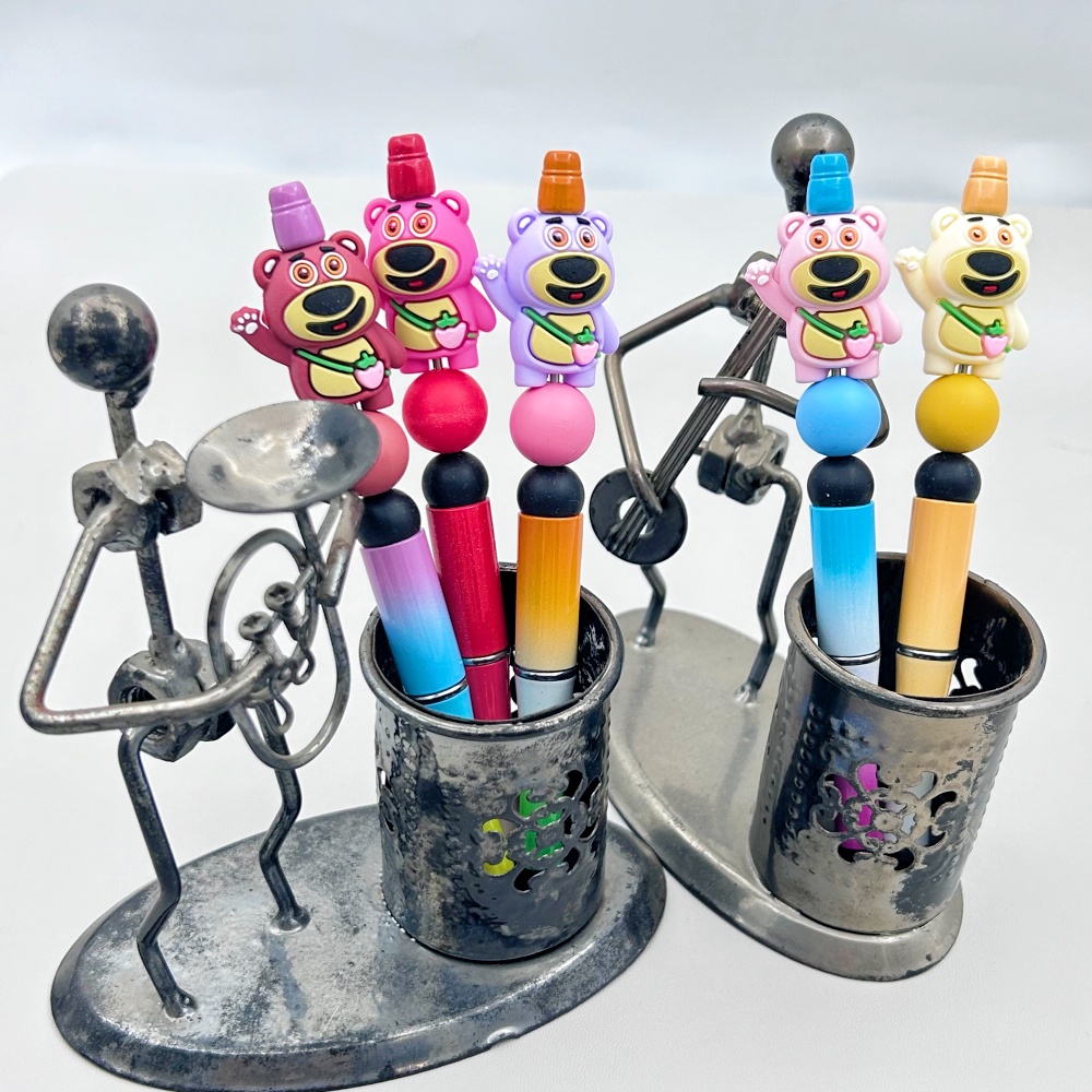10PC 3D DIY Bear Silicone Bead - Baby Food Grade 评论和价格