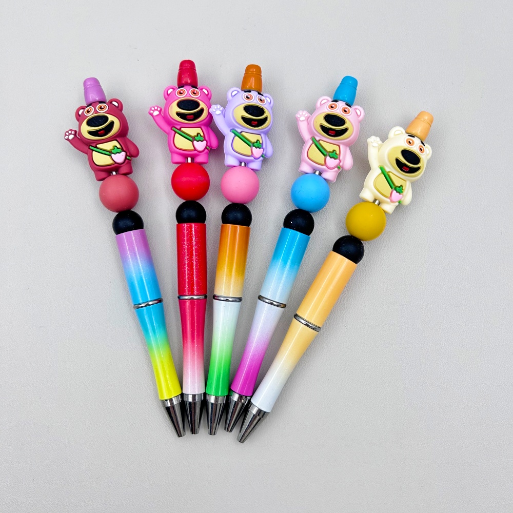 10PC 3D DIY Bear Silicone Bead - Baby Food Grade 评论和价格